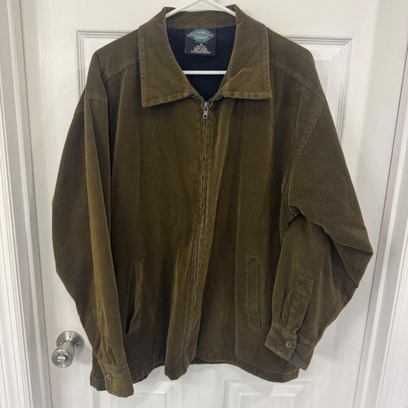 Vintage Malibu Dan Olive Green Corduroy‎ Jacket Mens Medium